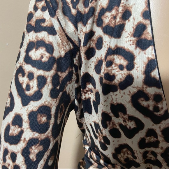 Cheetah Print Maxi Dress with Ruched Side - Picture 12 of 14